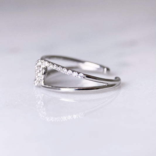 K10WGダイヤイヤーカフ