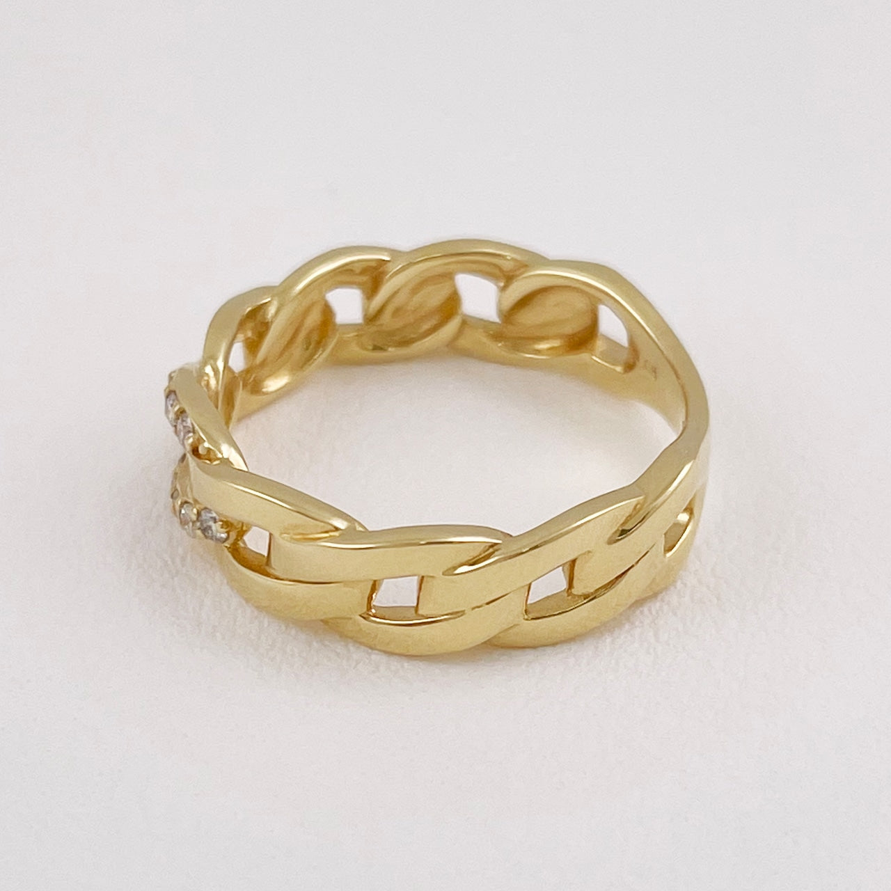 K18YGダイヤモンドリング