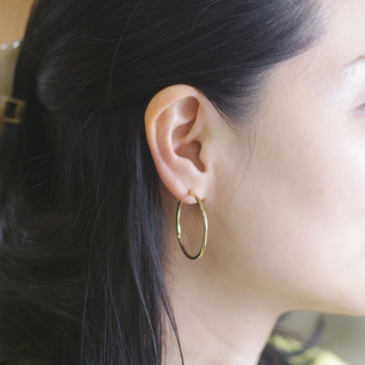 K18地金フープピアス 33mm