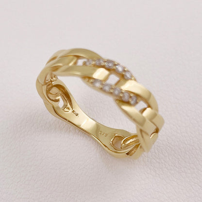 K18YGダイヤモンドリング　