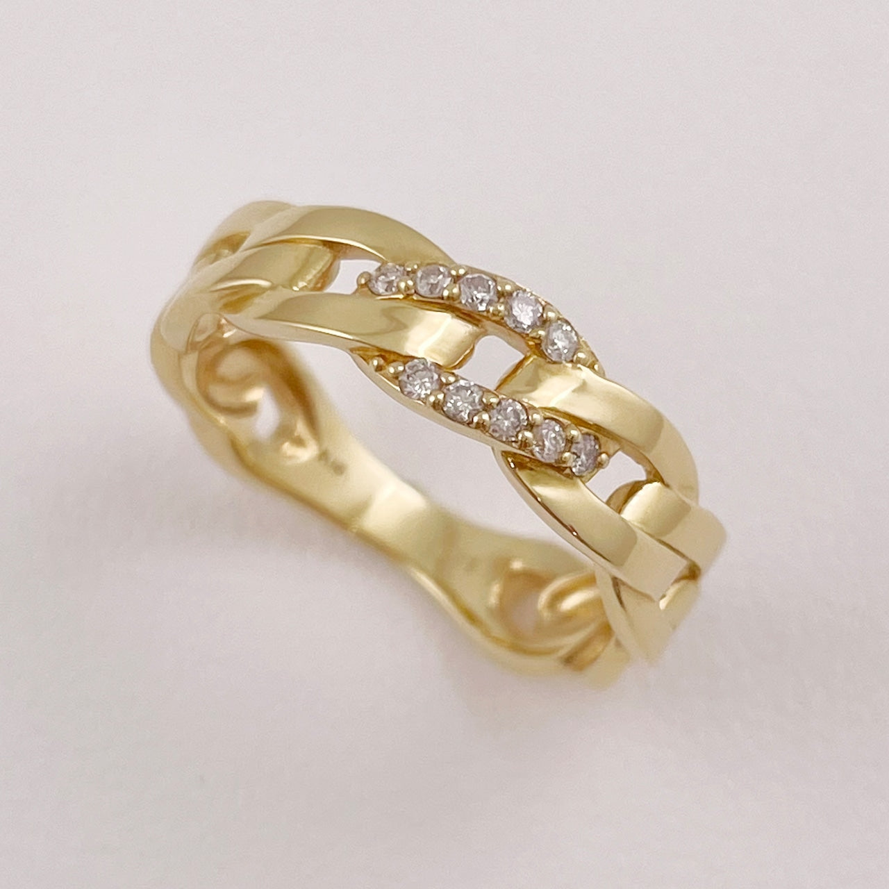 K18YGダイヤモンドリング　