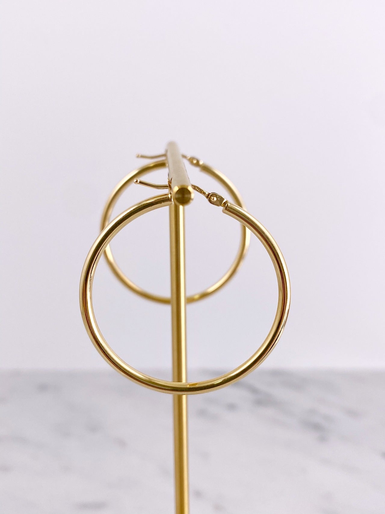 K18地金フープピアス　33mm