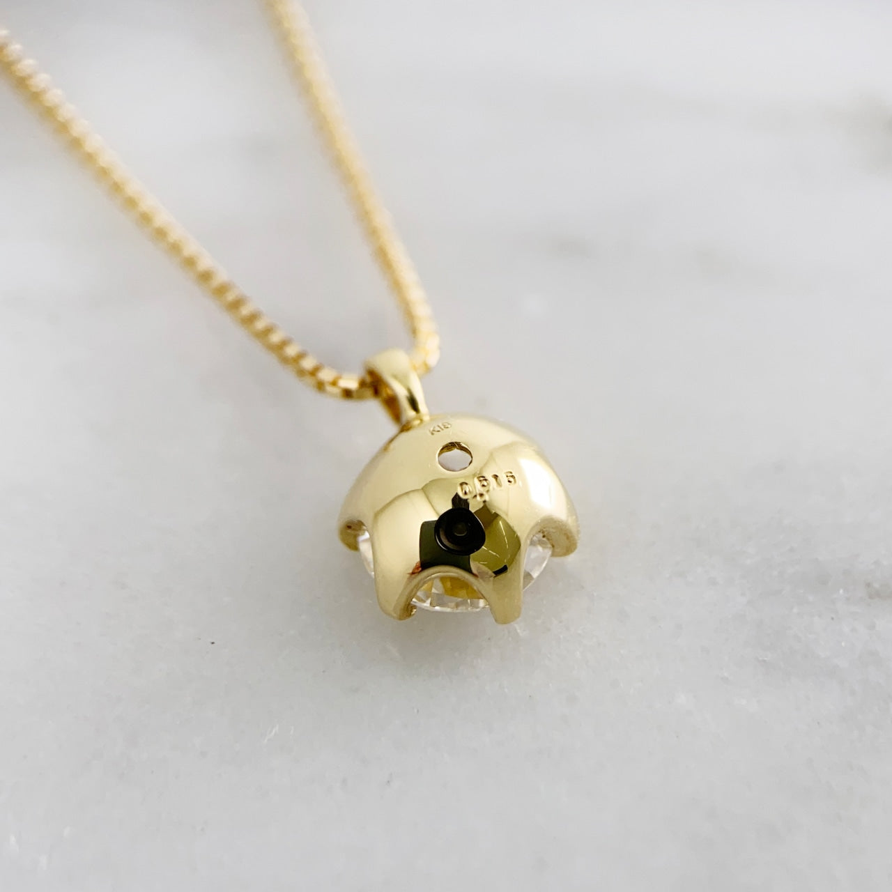 【特価】K18YGダイヤモンドネックレス