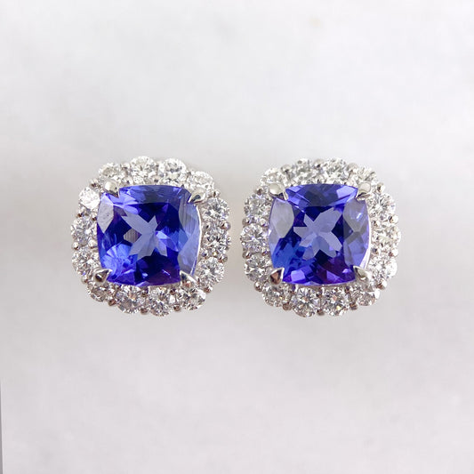 PTタンザナイトピアス　【取り寄せ又は新品製作商品です】