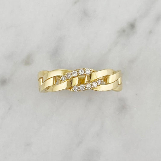 K18YGダイヤモンドリング