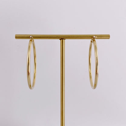 K18地金フープピアス　33mm