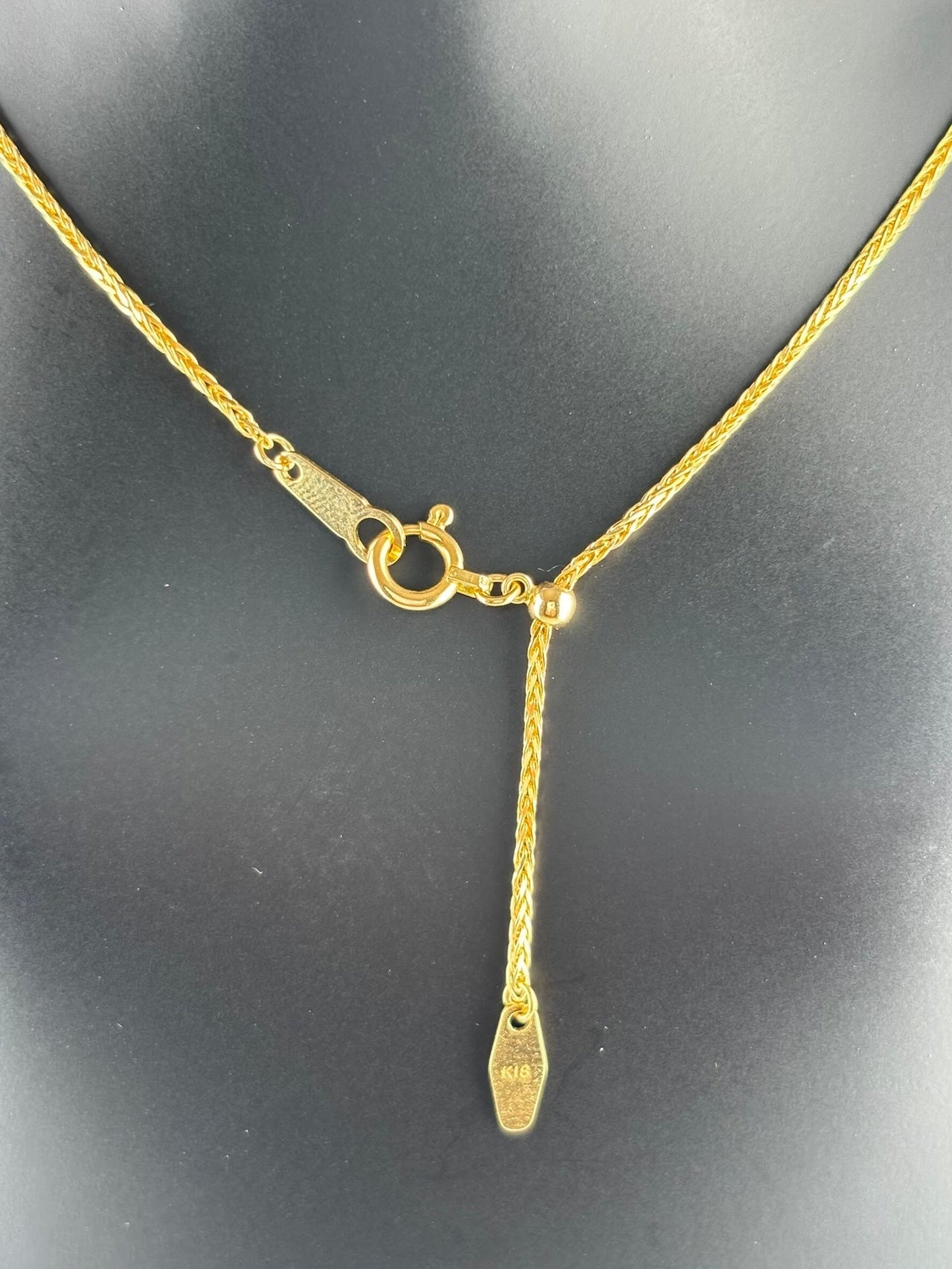 K18YG 2粒ダイヤネックレス　【取り寄せ又は新品製作商品です】