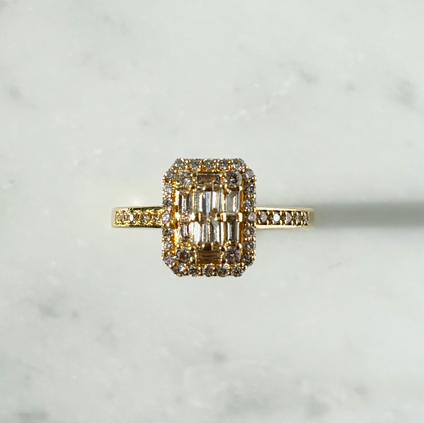 【特価】K18YGダイヤリング