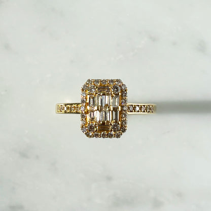 【特価】K18YGダイヤリング