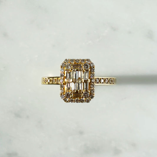 【特価】K18YGダイヤリング