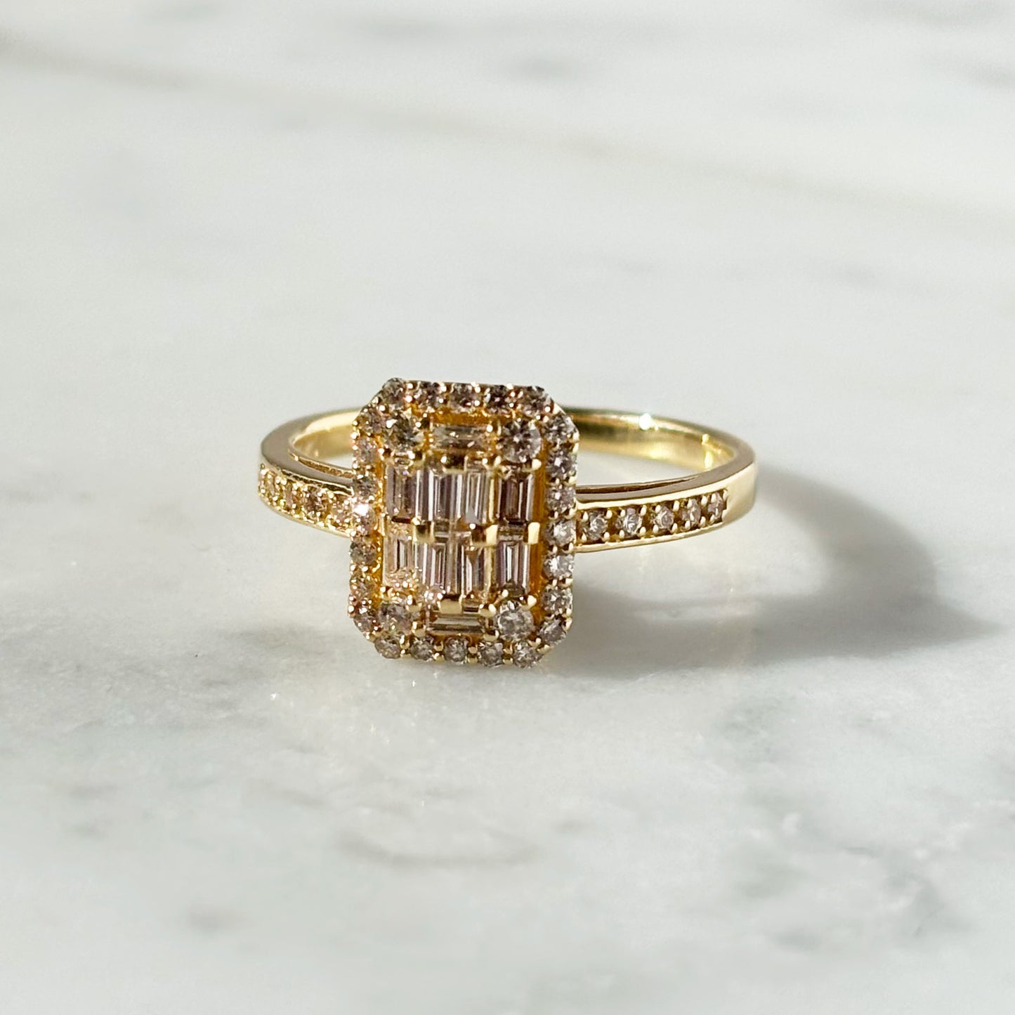 【特価】K18YGダイヤリング