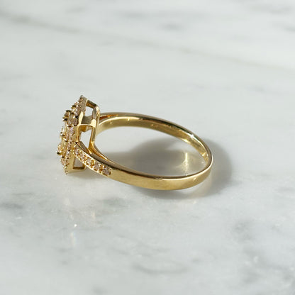 【特価】K18YGダイヤリング