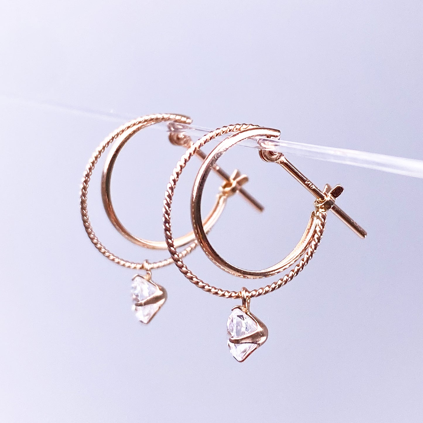 K10PGキュービックピアス(00046)