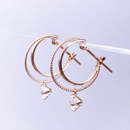 K10PGキュービックピアス(00046)