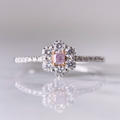 Pt/K18ピンクダイヤリング