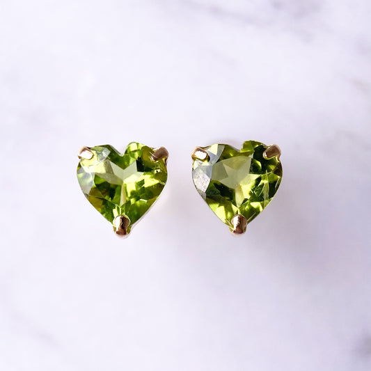 K18YGペリドットピアス