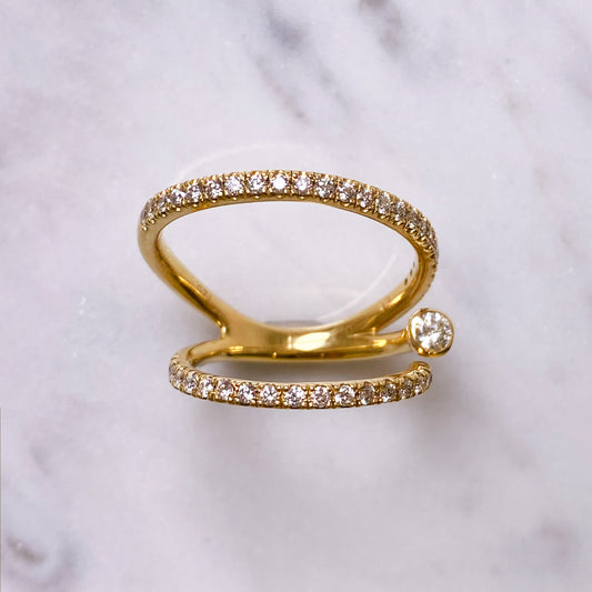 K18YGダイヤリング