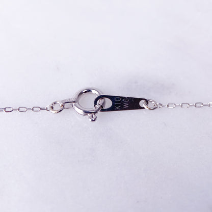 K10WGピンクサファイヤペンダントネックレス