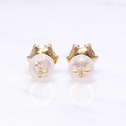 【特価】K18YGダイヤピアス