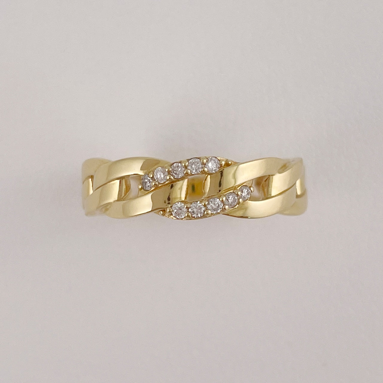 K18YGダイヤモンドリング　