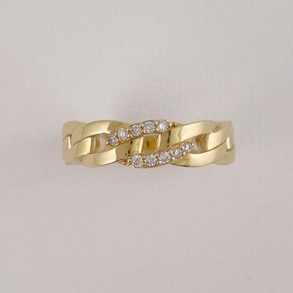 K18YGダイヤモンドリング　