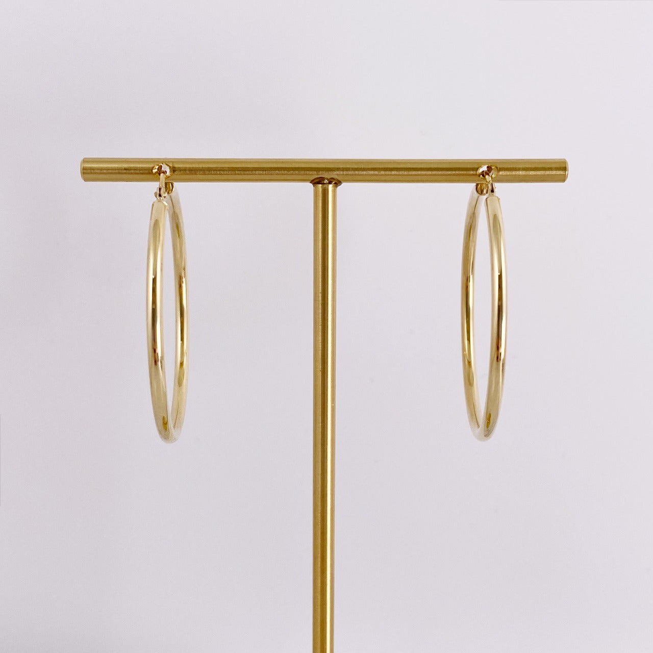 K18地金フープピアス　33mm