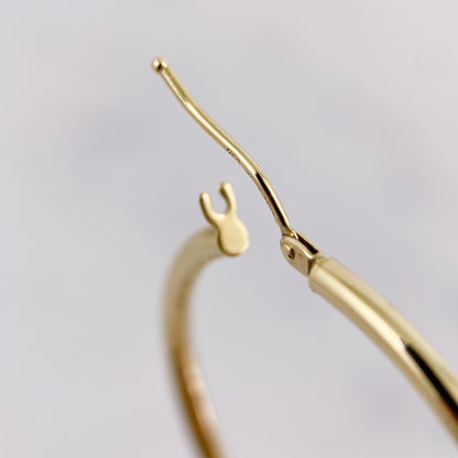 K18地金フープピアス　33mm