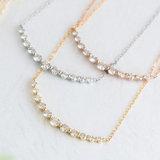 K18YG/K18PG/Ptミーティアネックレス0.5ct