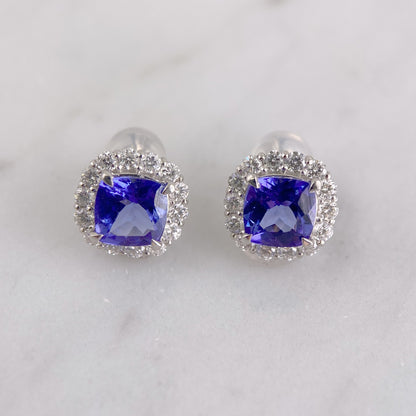 PTタンザナイトピアス　【取り寄せ又は新品製作商品です】