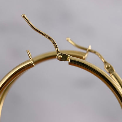 K18地金フープピアス　33mm